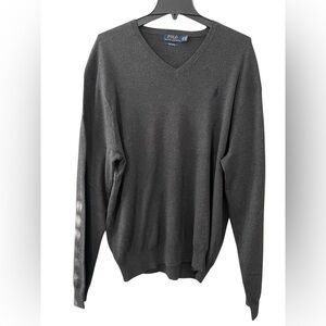Polo Ralph Lauren V-Neck Sweater XXL Cotton Regular Fit Logo Knit